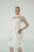 NEEDLEWORK DETAILED DRESS WITH A LAYERED SKIRT - Barrus London